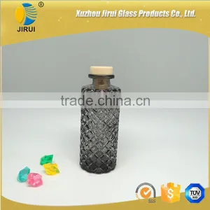 160ml Smoke Grey Reed Diffuser Glass Bottle With Cork Closure Supplier's Choice thumbnail-1