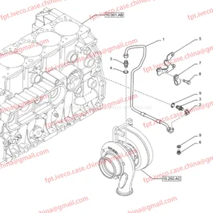 FPT IVECO CASE Cursor9 F2CFE614A*B041/F2CGE614F*V004 5802431166 Supercharger Feed Pipe5801540936 thumbnail-1