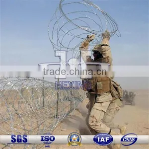 Razor Wire Used in Military Protective Barrier thumbnail-1