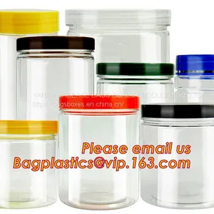Pet Plastic Bottle Container for Candy Cookies Food Packaging,250ml 500ml PET Plastic Container Bottle Jar thumbnail-3