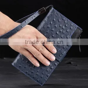 Business Men Card Holder Long Style Clutch Multifunction Wallet High Capacity Ostrich Leather Gift Purse for Businessmen thumbnail-3