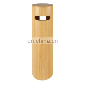 Factory Price Bamboo Bamboo Tissue Box Cover Water Resistant Wooden Facial Tissue Box Holder for Bathroom thumbnail-1