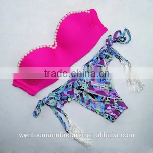 2016 Direct Selling Women Sexy Push Up Padded Beachwear Swimsuit Quality Choice thumbnail-4