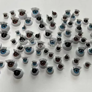 Plastic Oval Fix Doll Eyes With Eyelash thumbnail-1