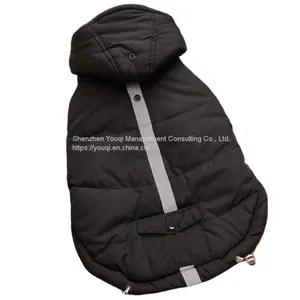 Small Dog Reflective Jacket/ Black Small Dog Warm Clothes/ thumbnail-1