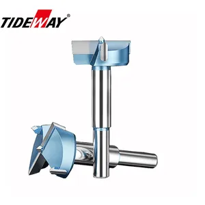 Tideway 12mm-65mm Forstner Drill Bits Tips Woodworking Tools Hole Saw Cutter Hinge Boring Round Shank Tungsten Carbide Cutter thumbnail-1