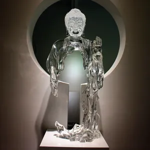 Customized Transparent Handicraft Ornaments, Stainless Steel Sculptures of Wealth Attracting Buddha Statues, Fiberglass Sculptures, and Acrylic Shaped Customization thumbnail-5