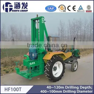 HF100T Top Driving Tractor Mounted Water Well Drilling Machine thumbnail-1