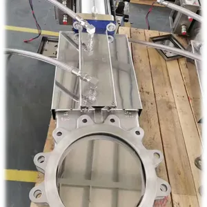 Knife Gate Valve for Wastewater Treatment - Ideal for Sludge and Fibrous Materials With Stainless Steel Construction and Manual thumbnail-4