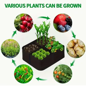 Reinforced Square Grow Bags Thickened Nonwoven Fabric Pots With Handles thumbnail-1