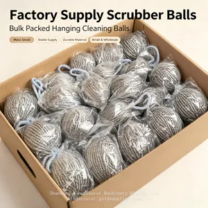 Factory Wholesale Hang‑Up Oval Steel Cleaning Ball With Braided Lanyard Heavy Oil Dirt Remover thumbnail-2