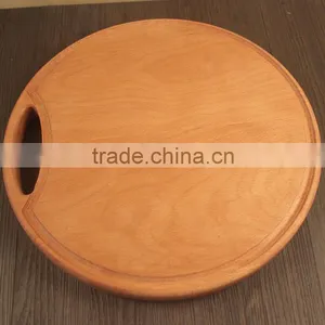 Wooden Chopping Board Set Food Grade Bamboo Bread Cutting Board, Vegetable Round Chopping Block thumbnail-1