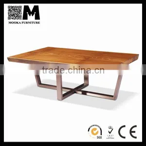 Stainless Steel Leg Furniture Solid Wood Table Mooka Table thumbnail-1