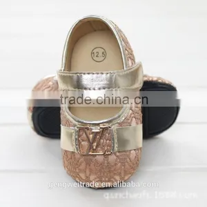 2016 Latest New Princess Girls Shoes Golden Sequin Baby Tollder Shoes thumbnail-3