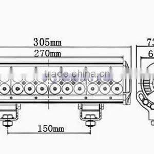 5040lm To 7200lm Pure White 6000K Flood/Spot/Combo Car LED Light Bar thumbnail-4
