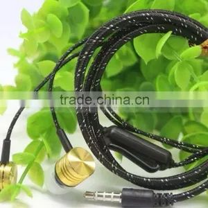 3.5MM Weave Braided Fabric Cord Earphone With MIC for IPhone 6 Plus S Galaxy S7 Edege S6 Note 5 S5 HTC Smart Phone thumbnail-4