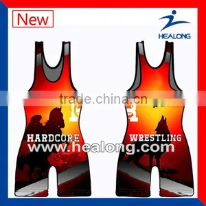 Sublimation Any Size Custom Wrestling Uniforms Jerseys Design thumbnail-1