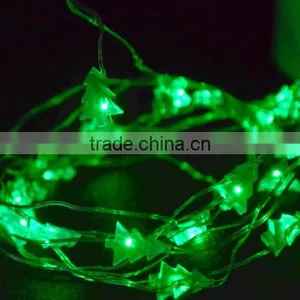 IP65 Waterproof 2M 20 LEDs String Strip Battery Operated Tree Shaped Mini LED Copper Wire String Fairy Lights RGB Lamp thumbnail-5