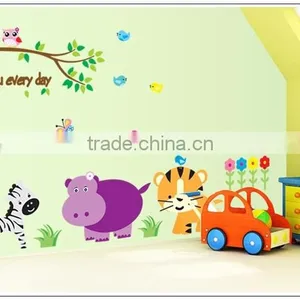 ALFOREVER the Owl With Other Animals Wall Sticker,owl Pvc Sticker thumbnail-1