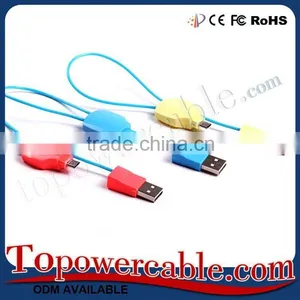 Short Mini Usb Flat Cable Micro Usb Charging Cable White thumbnail-3