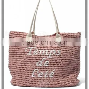 Victoria New Fashion Paper Woven Hand Crochet Straw Beach Bag Shoulder Bag thumbnail-5