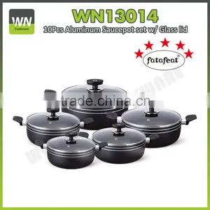 5PCS Aluminum Non-stick Cookware With Red Painting thumbnail-3