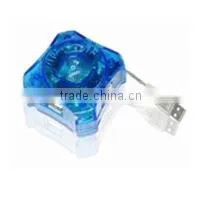 Blue Colour Transparent USB 2.0 Mini USB Hub thumbnail-1