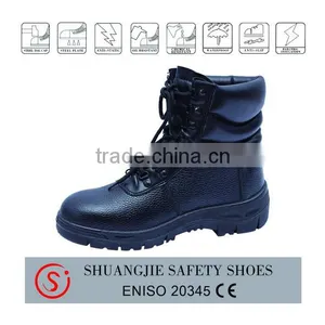 Ankle Height Steel Toe and Midsole Safety Boots Cow Leather thumbnail-1