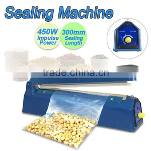 12" 300mm Manual Impulse Heat Sealer Poly Bag Machine Shrink Wrap Free Element thumbnail-1