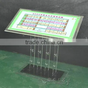 Digital Signage Stand, Adjustable Height Acrylic Display Stand thumbnail-1