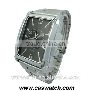 Classic Square Stainless Steel Chain Wrist Watch thumbnail-1
