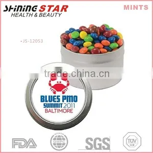 2015 Promotional Peppermints With Different Colors in Window Tin 27g thumbnail-1