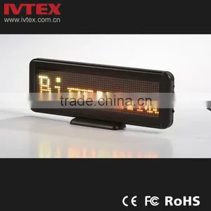 Digital Red Rechargeable Battery Backup Mini LED Display / LED Name Badge / Mini Name Badge thumbnail-2