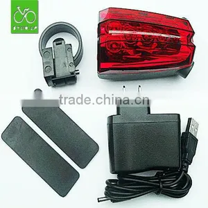 LED 5 Mode With Battery or USB Charger Bicycle Laser Signal Light thumbnail-3