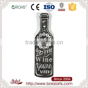 Novelty Design Old Fashion Black Beer Bottle Shape Wood Mdf Clock thumbnail-4
