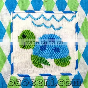Turtle Hand Smocked Swim Trunk for Boy thumbnail-2