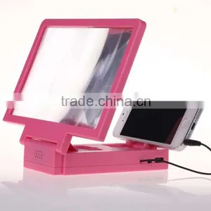Foldable 3D Mobile Phone Enlarge Screen Magnifier With Speaker,cellphone Screen Magnifier thumbnail-1
