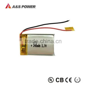 502030 Recharge 3.7v 250mah Lithium Polymer Battery Manufacturer thumbnail-1