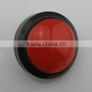 100mm Illuminated Convex Round Button With Led and Microswitch Red Color F00065 thumbnail-1