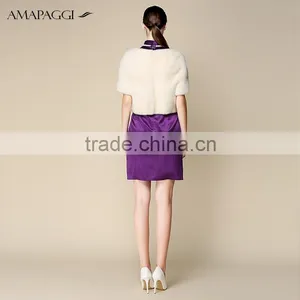 Custom White Mink Fur Shawl for Girls thumbnail-3
