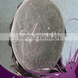 Natural French Lace Remy Toupee Hair thumbnail-1