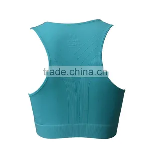 Seamless Underwear Plain Top Wire Free Sports Bra Vest thumbnail-3