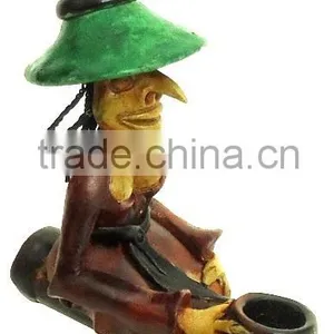 Figurine Shaped Hand Crafted Smoking Pipes - Witch 3 thumbnail-1
