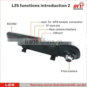 Mirror Car Camera Recorder 4.3 Inch Lcd Car Dvr ,hd Car Rearview Mirror, L25 thumbnail-3
