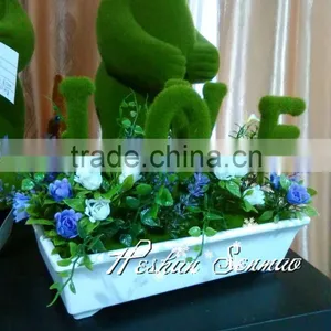 China Factory Direct Sale Greenery Creative Moss Letter Artificial Plant Bonsai thumbnail-1