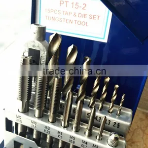 Din Metric Standard Tapping Tools Set, 7 Piece Taps, 7 Pieces Drills, 1 Piece Tap Wrench M3-M12 thumbnail-4