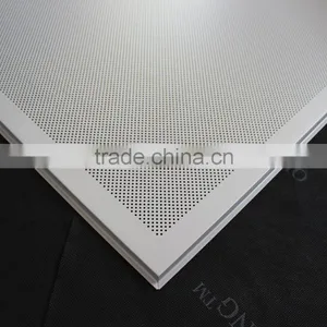 Customized Flat Perforated Panel Metal Ceiling Suspended Ceiling Board Aluminum Lay In Ceiling thumbnail-4