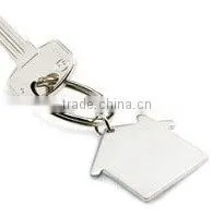 House Shape Metal Keychains thumbnail-1
