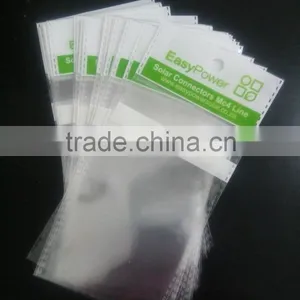Plastic BOPP Electronic Accessories Packaging Bag With Haning Header And Self Adhesive Tape thumbnail-3