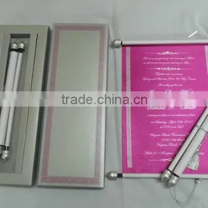 Boxed Scroll Wedding Invites With Matching Rsvp Cards and Envelopes, Custom Printed for Wedding Stationers, Weddingi Invitation thumbnail-1
